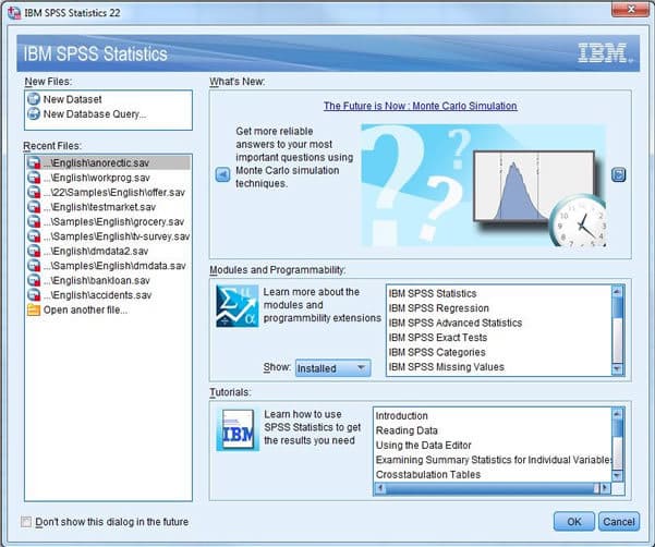 Paquete estadístico SPSS – tercer nivel